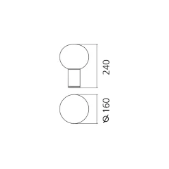 New Laguna Tavolo, Struktur: Satin Bronze Flur|Tischleuchten