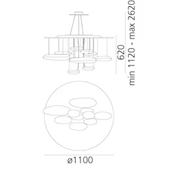 Outlet Mercury LED Sospensione Hotellerie|Pendelleuchten