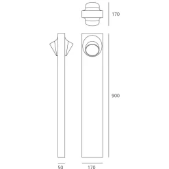 Online Ciclope LED Pollerleuchte, zweiseitiger Lichtaustritt Wege/Zufahrten|Terrassen