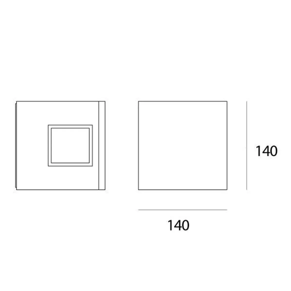 New Effetto 14S LED 2L Außenwandleuchte, 2 x 50° Hauseingänge|Fassaden
