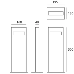 Online Nuda LED Pollerleuchte, zweiseitiger Lichtaustritt Stehleuchten