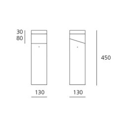 Outlet Tetragono LED Pollerleuchte Wege/Zufahrten|Hauseingänge