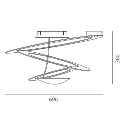 Pirce Mini LED Soffitto Wohnzimmer|Schlafzimmer