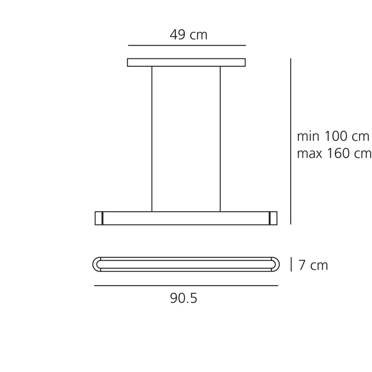 New Talo 90 LED Sospensione Essbereiche|Arbeitszimmer