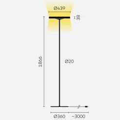Discount Disk-10 LED Stehleuchte, Multisens Stehleuchten|Objektbeleuchtung