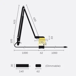 Hot Liftolino-42 LED Tischleuchte Arbeitszimmer|Büros