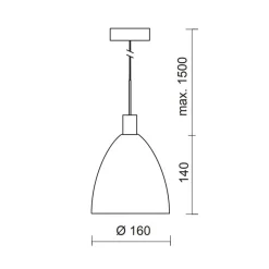 Outlet Silva Neo Down LED Pendelleuchte 160, Chrom Küche|Pendelleuchten