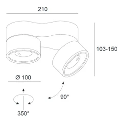 Online Clippo Duo LED Wand- / Deckenstrahler, Dim-to-Warm, Rückläufer Strahler & Spots|Deckenleuchten