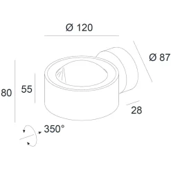 Clippo Optic Wall LED Wandstrahler Hotellerie|Strahler & Spots