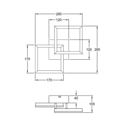 New Bard 3394-28 LED Wand- / Deckenleuchte Wohnzimmer|Schlafzimmer