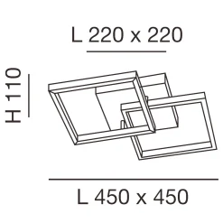 New Bard 3394-22 LED Wand- / Deckenleuchte Schlafzimmer|Flur