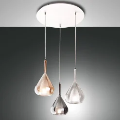 Clearance Lila Pendelleuchte, 3-flg., mit Rondell Essbereiche|Pendelleuchten