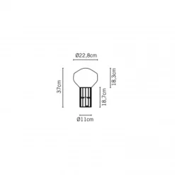 Hot Aerostat Tischleuchte, Ø: 22,8 cm Tischleuchten|Schlafzimmer