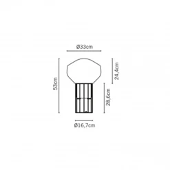 Outlet Aerostat Tischleuchte, Ø: 33 cm Tischleuchten|Flur
