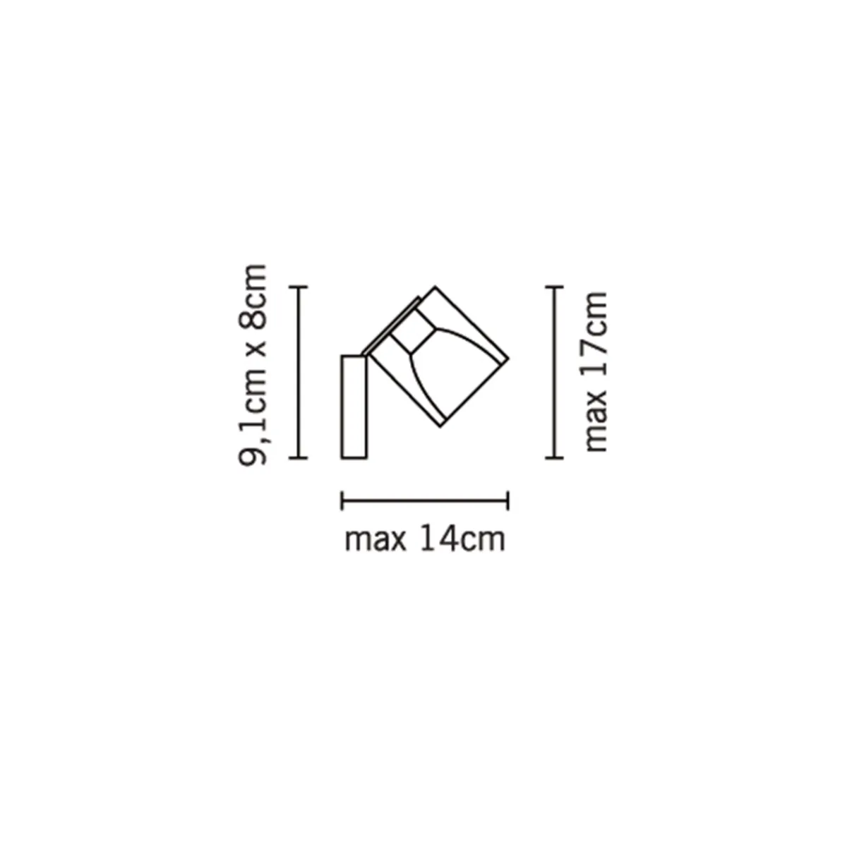 Hot Cubetto Wand- / Deckenleuchte, kippbar Deckenleuchten|Wandleuchten