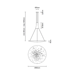 Clearance Lens Pendelleuchte, 1-flg., Ø: 90 cm Flur|Pendelleuchten