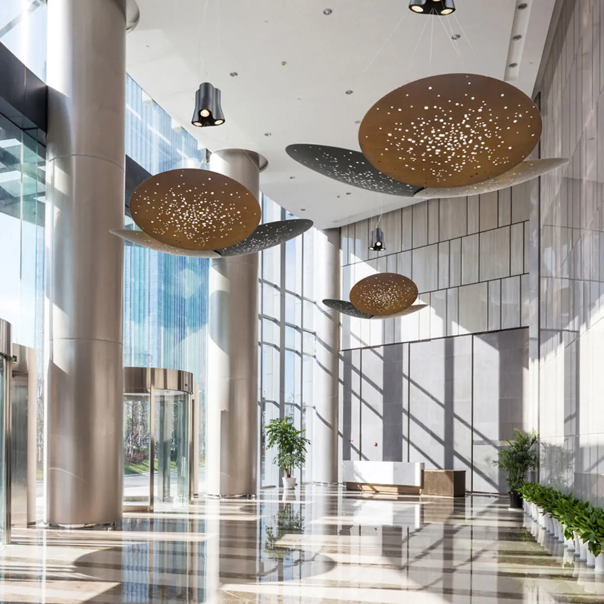 Clearance Lens Pendelleuchte, 3-flg., Ø: 60 cm Pendelleuchten|Flur