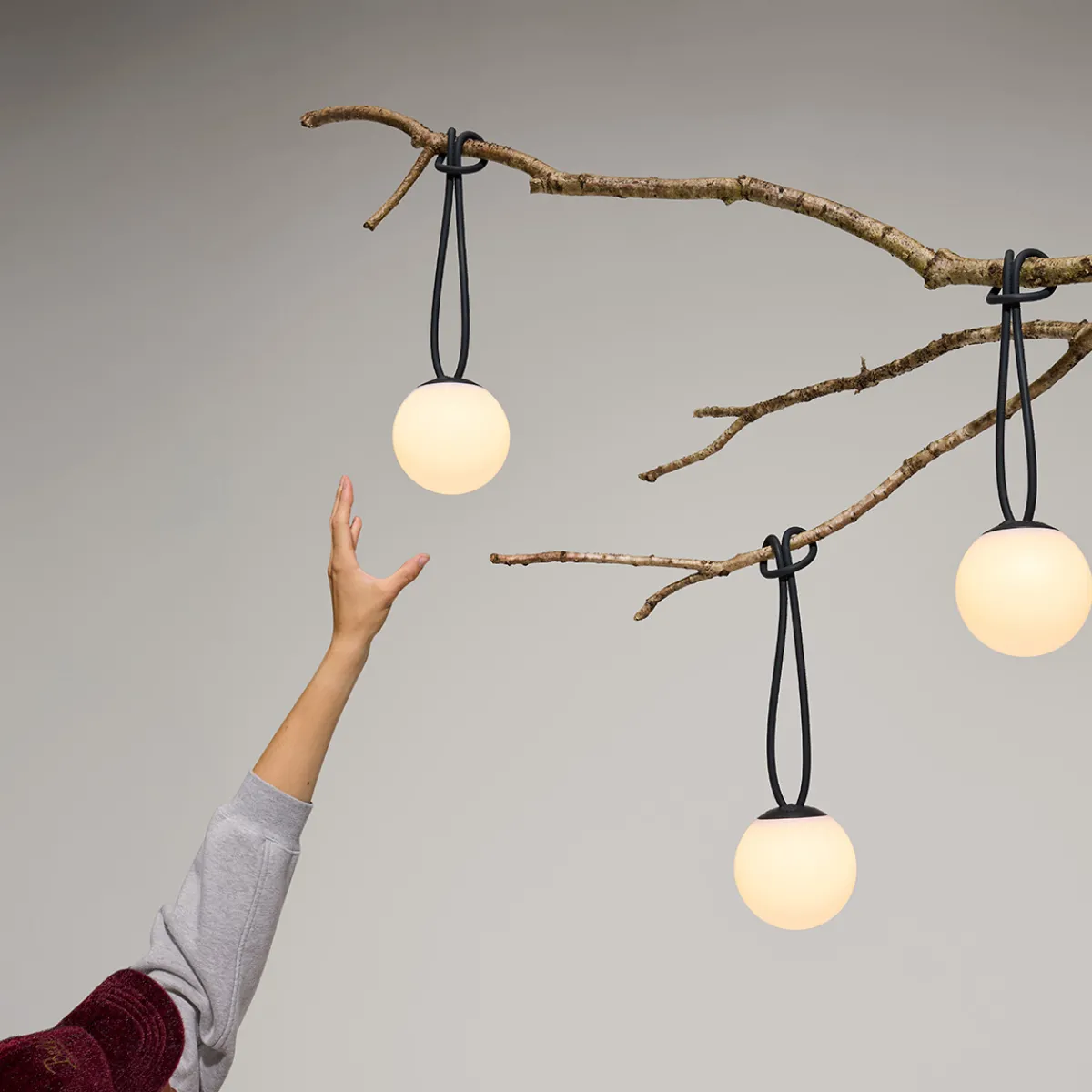 Bolleke Mini LED Akku-Pendelleuchte, 3er-Set Terrassen|Dekorative Leuchten