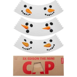 New X-mas Mini Cappie Snowmen, 3er-Set, für Edison the Mini Leuchtenzubehör|Lampenschirme