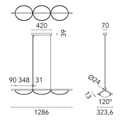Discount Almendra Linear S3 LED Pendelleuchte Pendelleuchten