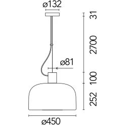 Online Bellhop Glass S2 Pendelleuchte Gastronomie|Essbereiche