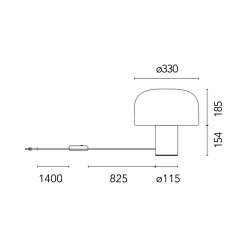Discount Bellhop Glass T Tischleuchte Hotellerie|Tischleuchten