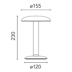 Gustave Residential LED Akkuleuchte, 2700 K Hotellerie|Gastronomie