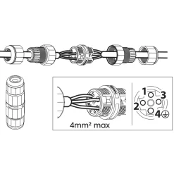 Verbindungssystem IP68 für Montagezubehör