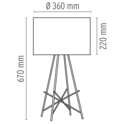 Hot Ray T Tischleuchte Hotellerie|Tischleuchten