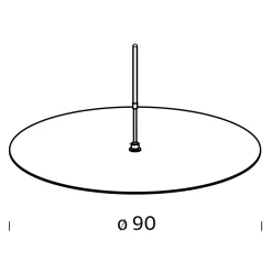 New Amax Verschlussscheibe mit Stiel Leuchtenzubehör