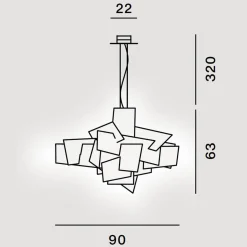 Sale Big Bang LED Sospensione Hotellerie|Pendelleuchten