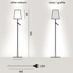 Sale Birdie LED Lettura Terra Stehleuchten|Leseleuchten