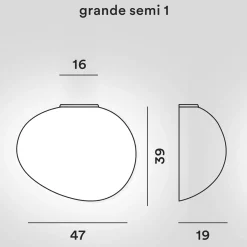 Discount Gregg Grande Semi 1 Parete Wandleuchten|Flur