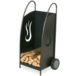 Sale Fahrbarer Holzwagen Flammen Kamin|Wohnzimmer