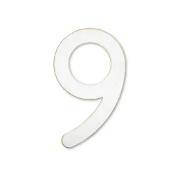 New Max Hausnummer, weiß / Gold, Auslaufmodell Hausnummern & Briefkästen