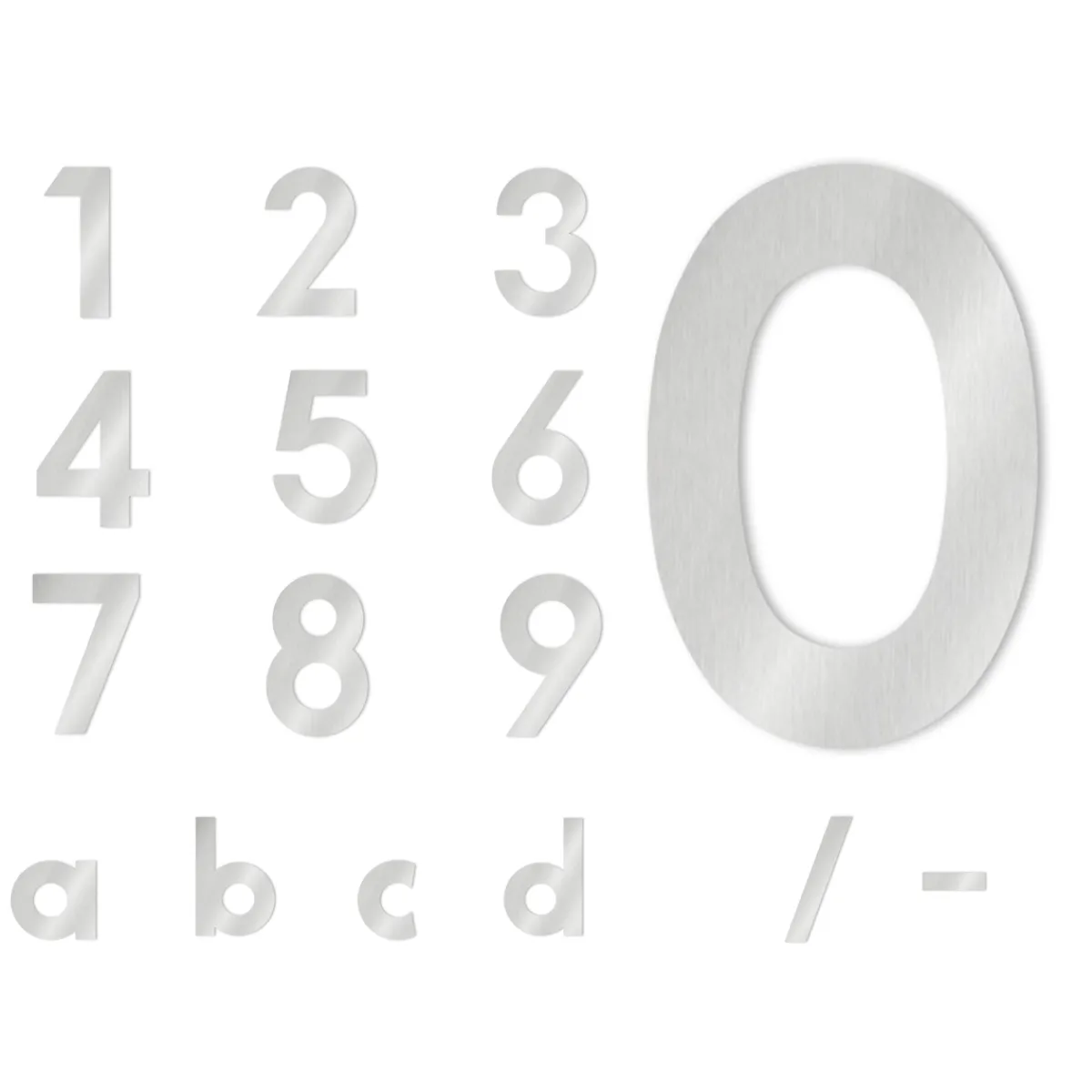 Clearance Midi Hausnummer, Edelstahl, Auslaufmodell Hausnummern & Briefkästen