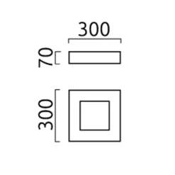 Hot Cosi LED Wand- / Deckenleuchte, 30 x 30 cm Flur|Badezimmer