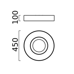 Best Lomo LED Deckenleuchte, Ø: 45 cm Wohnzimmer|Schlafzimmer
