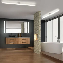 Discount Loom LED Wand- / Spiegelleuchte, Chrom mit CCT Flur|Badezimmer