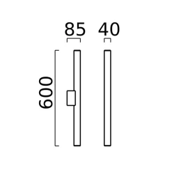 Discount Loom LED Wand- / Spiegelleuchte, Chrom mit CCT Flur|Badezimmer