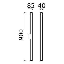 Discount Loom LED Wand- / Spiegelleuchte, Chrom mit CCT Flur|Badezimmer