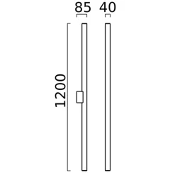 Discount Loom LED Wand- / Spiegelleuchte, Chrom mit CCT Flur|Badezimmer