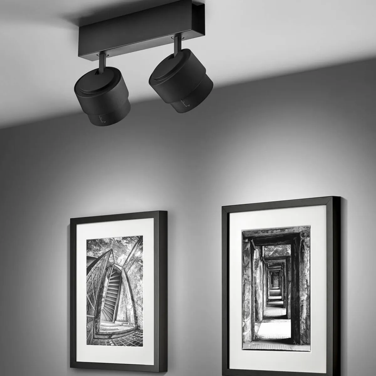 New Pont LED Deckenaufbauleuchte, 2-flg. Wohnzimmer|Flur