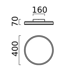 Sale Sona LED Deckenleuchte, Ø: 40 cm Wohnzimmer|Schlafzimmer