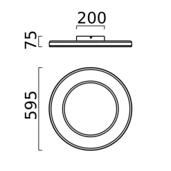 Outlet Sona LED Deckenleuchte, Ø: 59,5 cm mit Casambi-Modul Deckenleuchten|Wohnzimmer