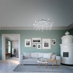 Sale Crystal LED Deckenleuchte, Ø: 77 cm Flur|Deckenleuchten