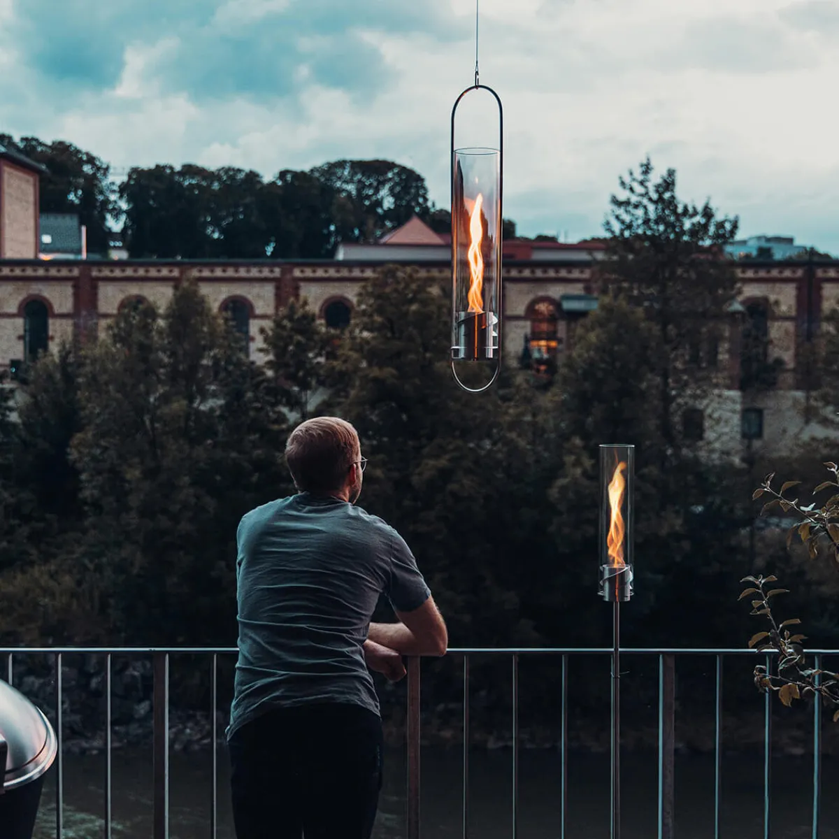 New Spin 120 Hängefeuer & Windlicht, inkl. Bioethanol Brenngel Kerzen & Windlichter|Kerzen & Windlichter