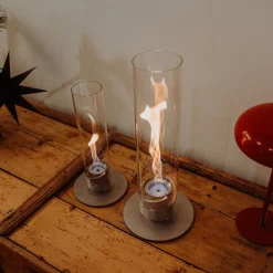 New Spin 900 Tischfeuer & Windlicht, inkl. Bioethanol Flüssig-Brennstoff Weihnachtsbeleuchtung|Kerzen & Windlichter