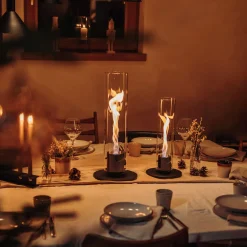 New Spin 900 Tischfeuer & Windlicht, inkl. Bioethanol Flüssig-Brennstoff Weihnachtsbeleuchtung|Kerzen & Windlichter