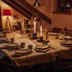 New Spin 900 Tischfeuer & Windlicht, inkl. Bioethanol Flüssig-Brennstoff Weihnachtsbeleuchtung|Kerzen & Windlichter